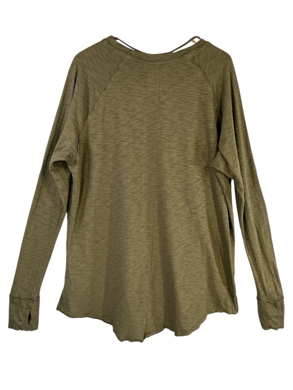 Free People We The Free Arden Tee Size Large in Olive Green - Picture 4 of 7